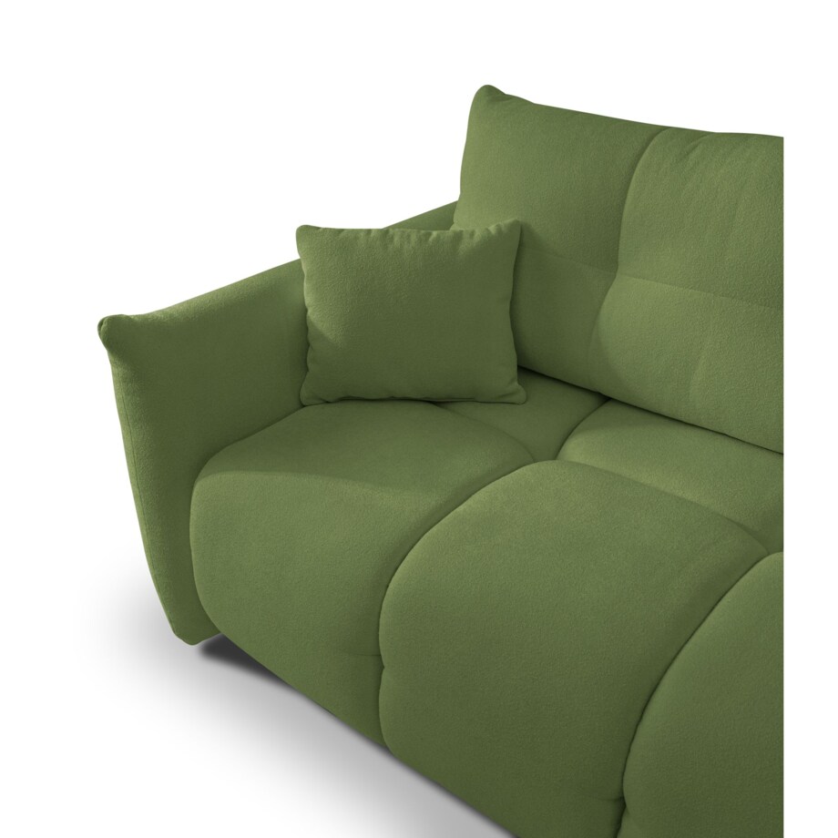 Narożnik z funkcją spania do salonu BOSE, prawostronny, zielony