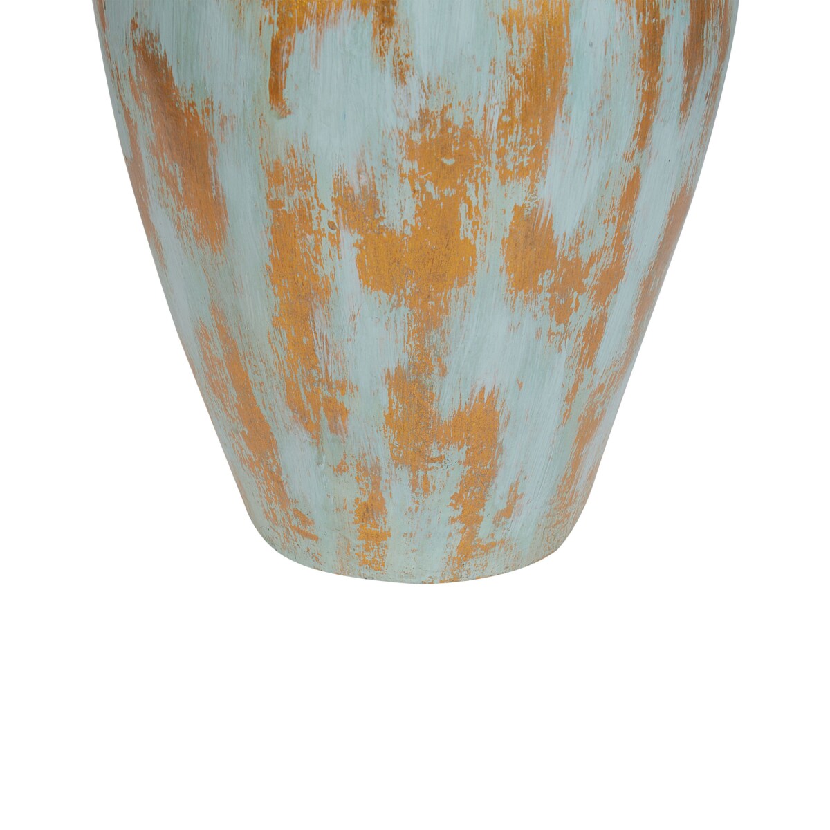 Wazon dekoracyjny z terakoty 45 cm niebiesko-złoty DIKAJA