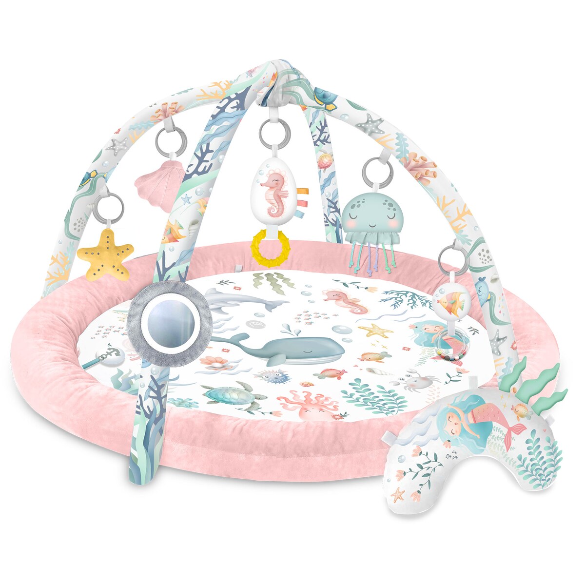 Mata edukacyjna interaktywna dla niemowląt kokon kojec gniazdo Nukido