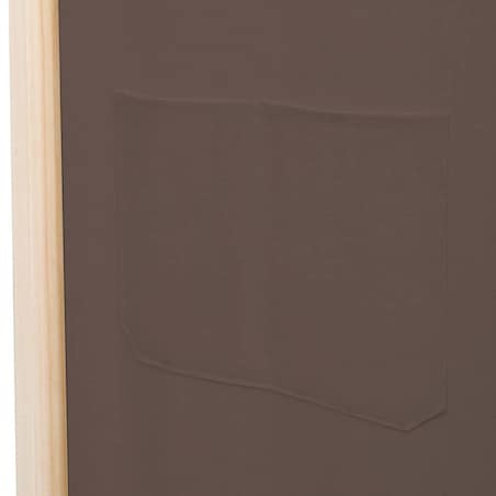 vidaXL Parawan 6-panelowy, brązowy, 240 x 170 x 4 cm, tkanina