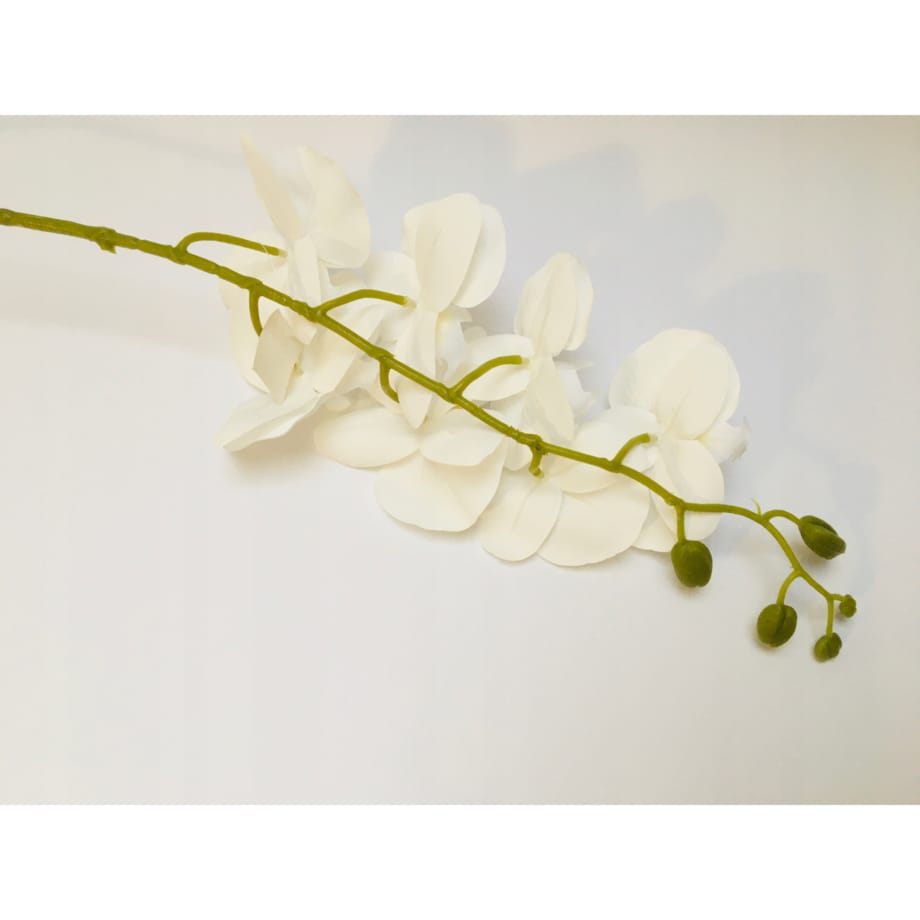 BIAŁY GUMOWANY STORCZYK NA ŁODYDZE piękny na dekoracje wazonu bukietu ślub