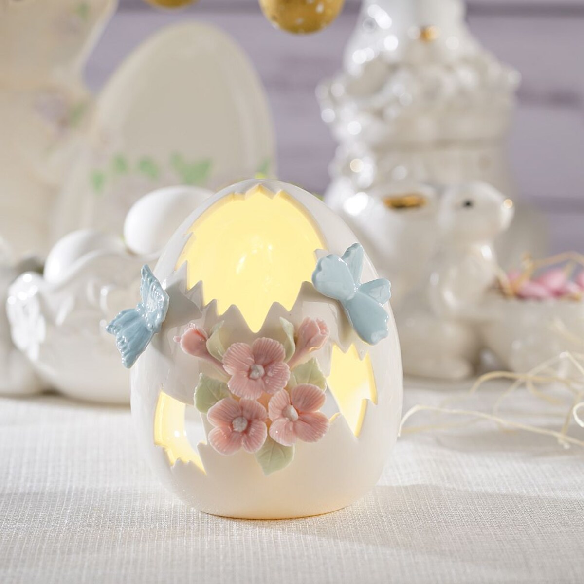 VILLA ITALIA Lampion porcelanowy na tealight 14 cm LAURA