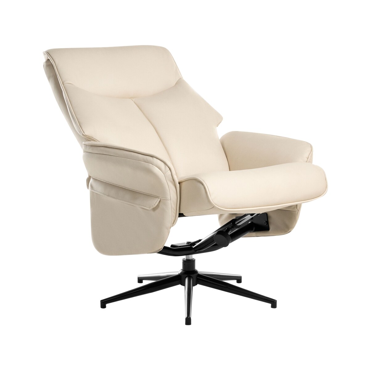 Rozkładany fotel ERATO Ekoskóra Jasnobeżowy