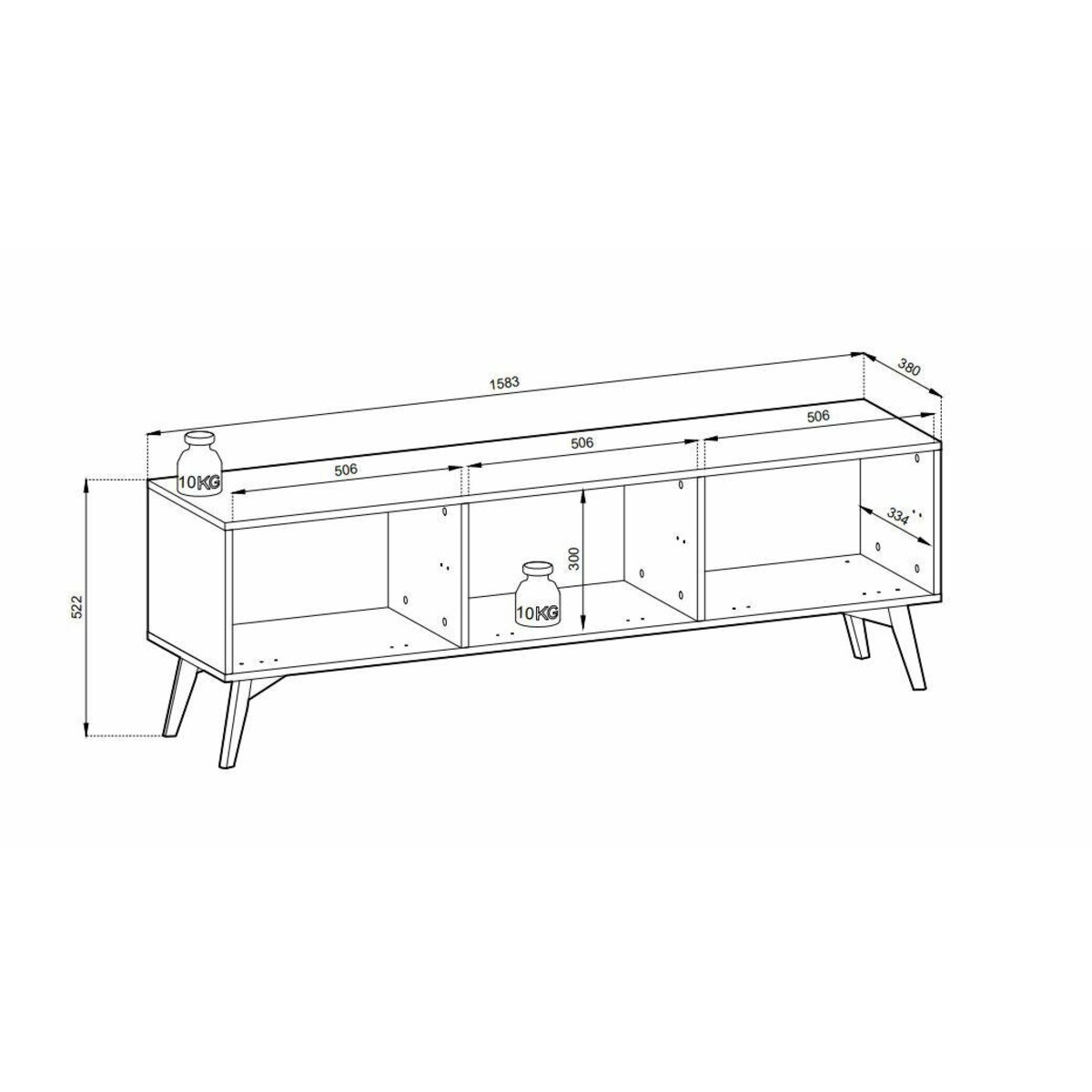 Szafka RTV Sage szałwia/naturalna