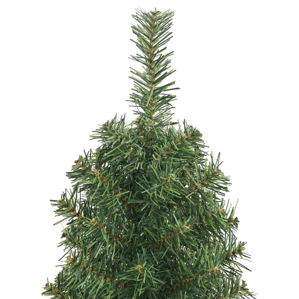 vidaXL Smukła sztuczna choinka ze stojakiem, zielona, 120 cm, PVC