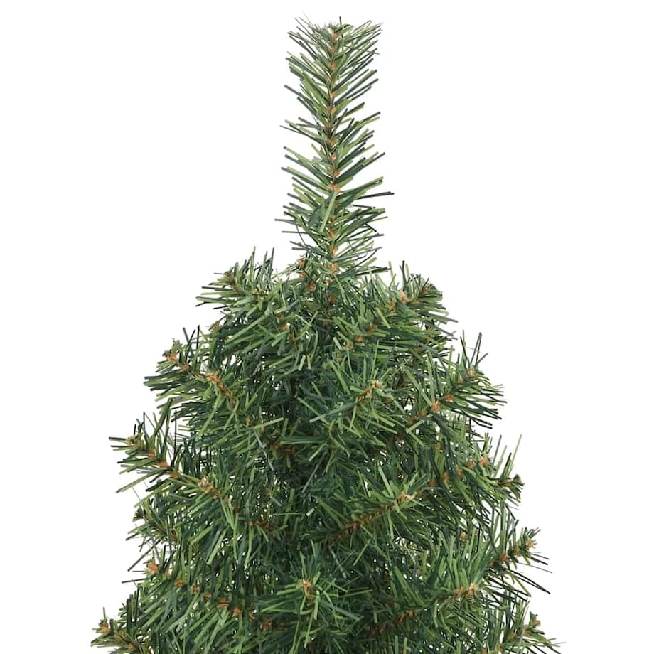 vidaXL Smukła sztuczna choinka ze stojakiem, zielona, 120 cm, PVC