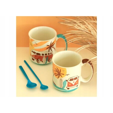 Ceramiczny kubek z uchwytem SUNSET do kawy herbaty czekolady 450ml - prezent upominek dla kobiety faceta babci dziadka mamy taty dziewczyny chłopaka