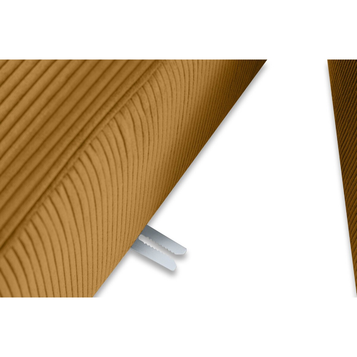 KONSIMO BUFFO Narożnik prawy 3/4-osobowy z wyjątkowo miękkim siedziskiem, kolor żółty