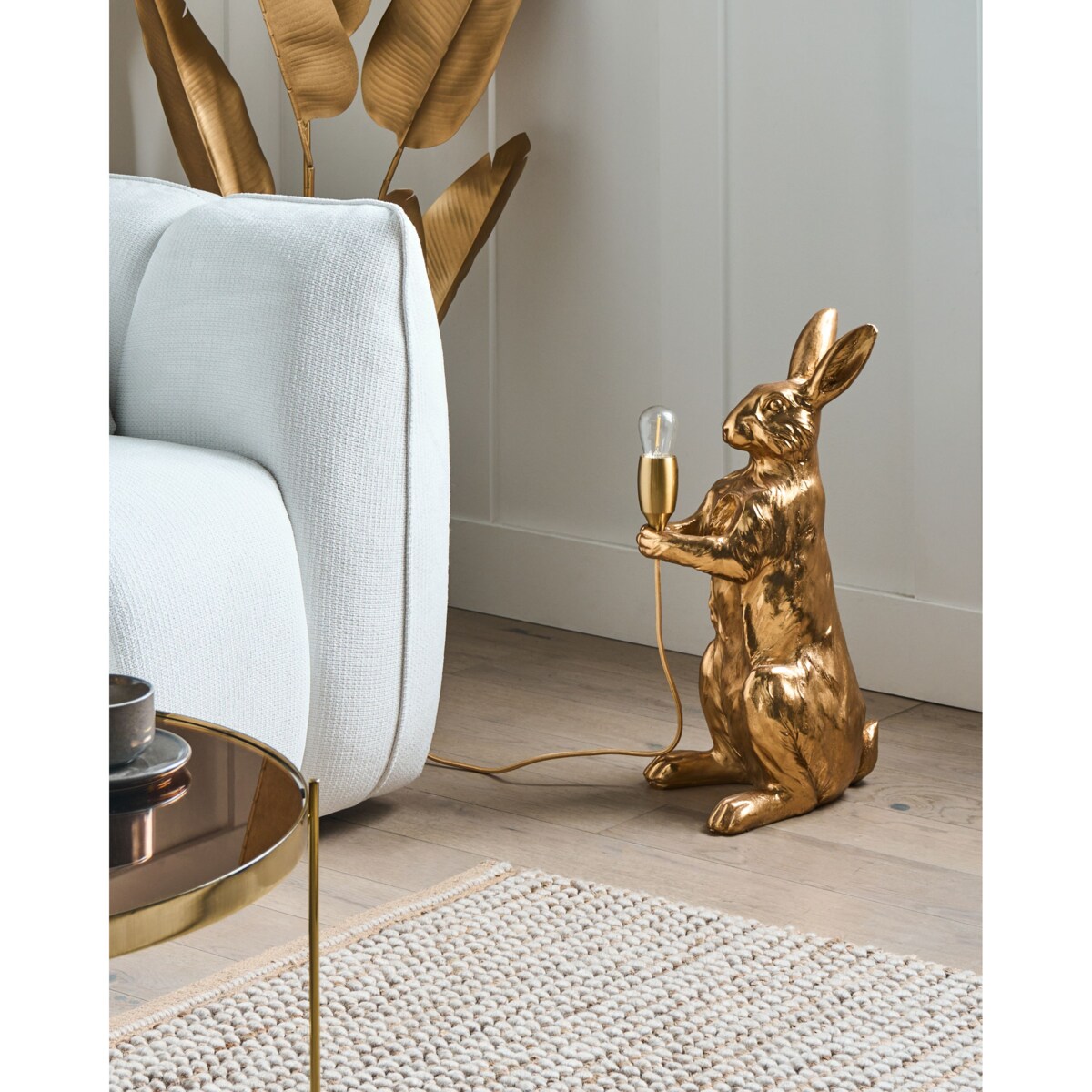 Lampa stołowa Królik BUGS Złoty