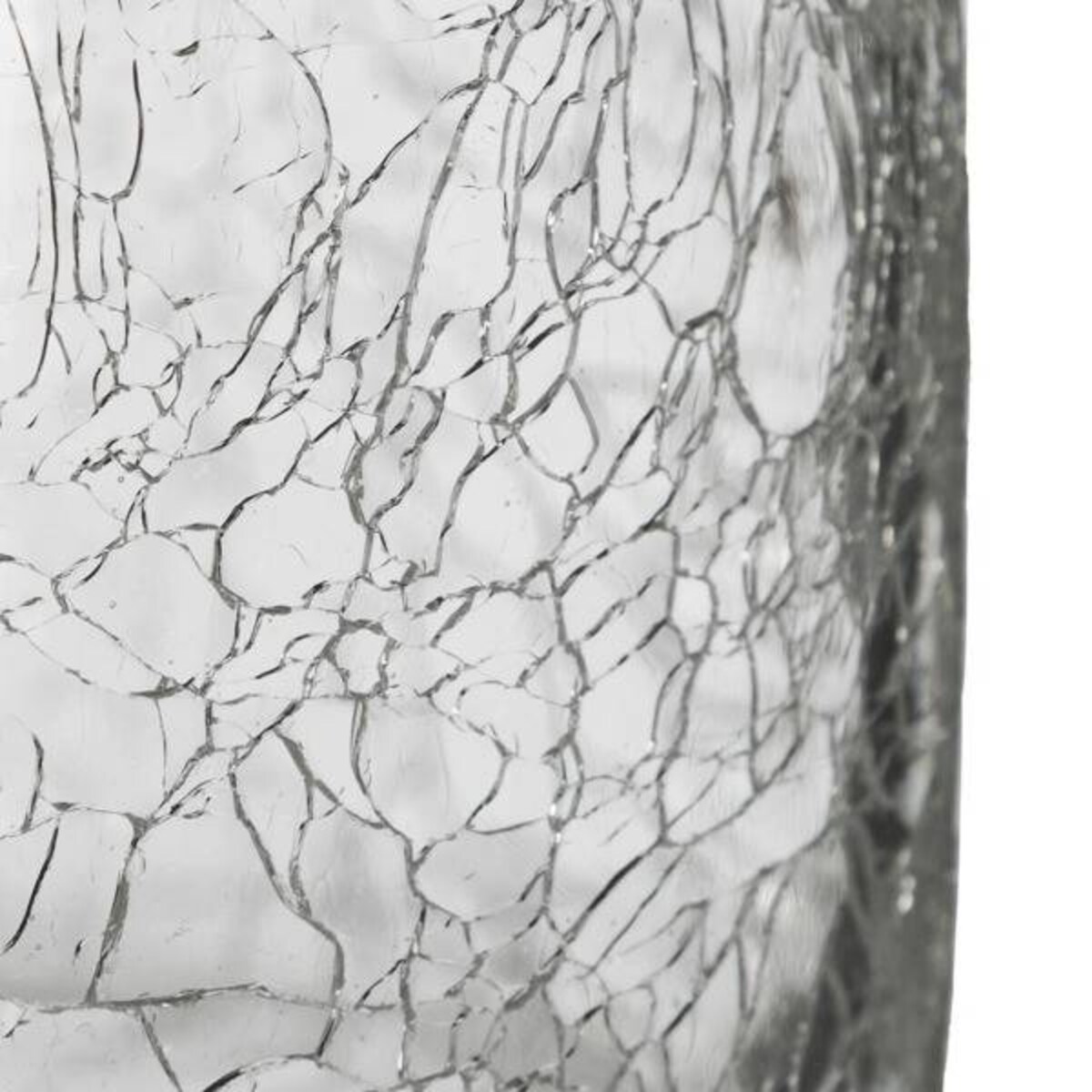 Wazon szklany z efektem popękanego szkła, wys. 30 cm