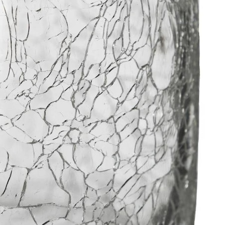 Wazon szklany z efektem popękanego szkła, wys. 30 cm