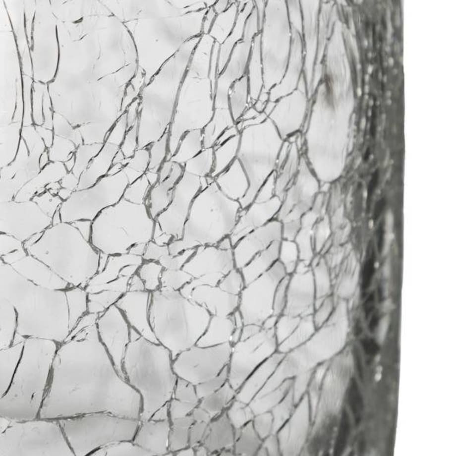 Wazon szklany z efektem popękanego szkła, wys. 30 cm