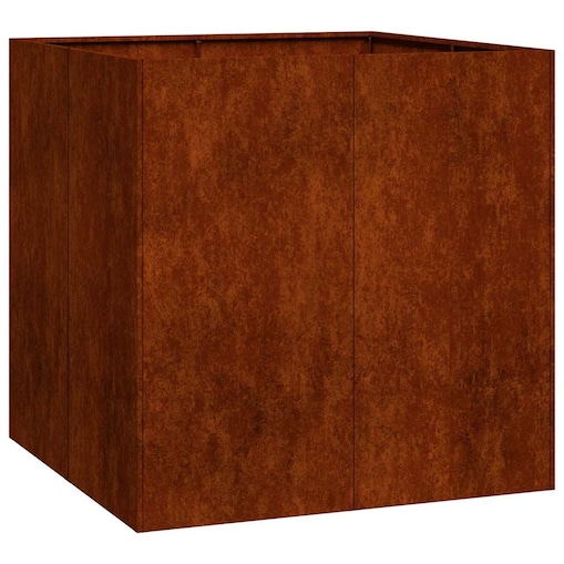 vidaXL Doniczka Rusty 80x80x80 cm Stal nierdzewna