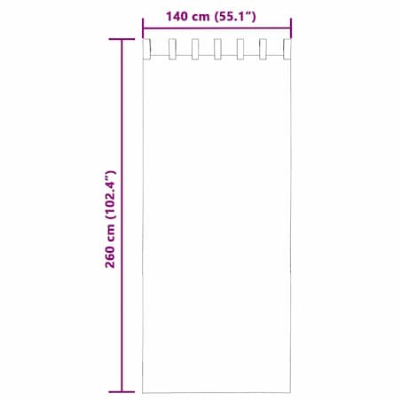vidaXL Zasłony woalowe z pętelkami 2 szt. Ciemnoszary 140x260 cm