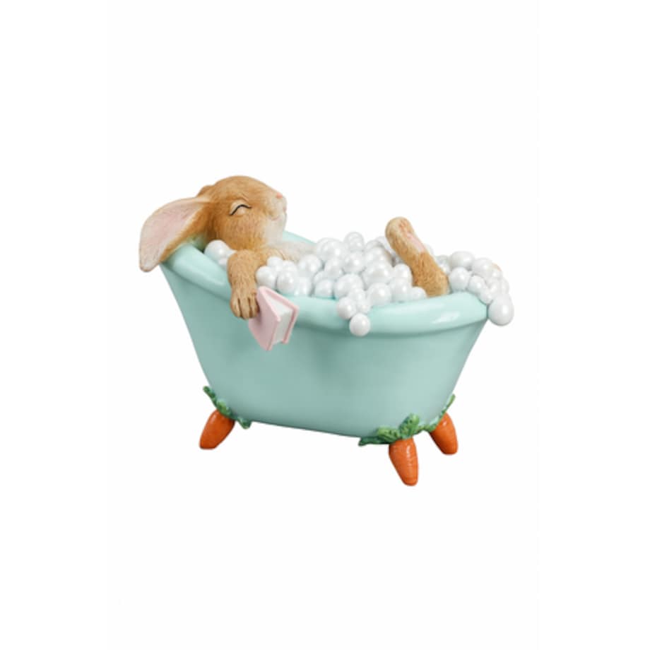 Figurka ceramiczna - królik w kąpieli 13x19,5x11 cm BATH