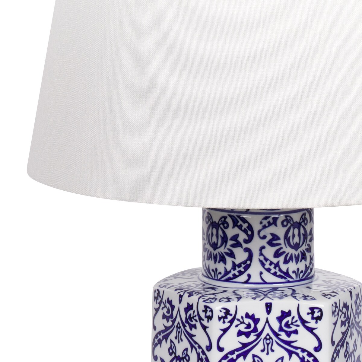 Lampa stołowa MARCELIN Porcelana Biały/ niebieski