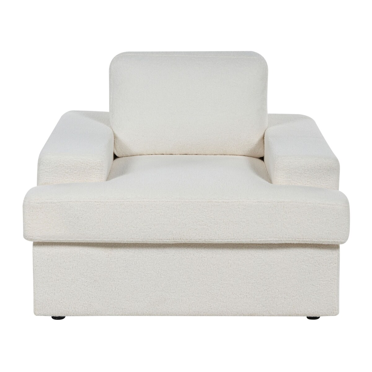 Fotel boucle biały ALLA