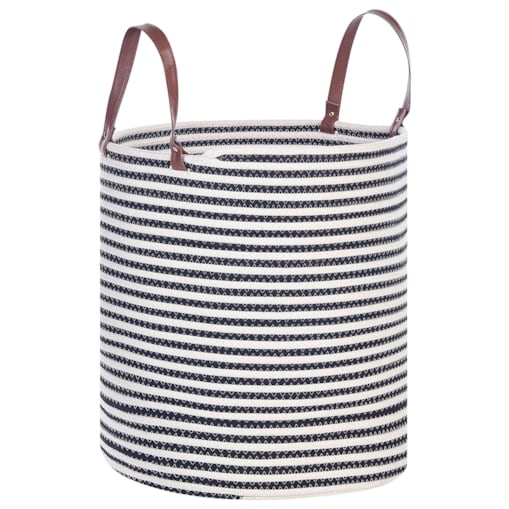 Kosz bawełniany biało-czarny ICHKA