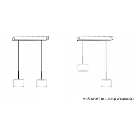 Lampa wisząca zwis żyrandol sufitowa z abażurami walec JAZZ Z2