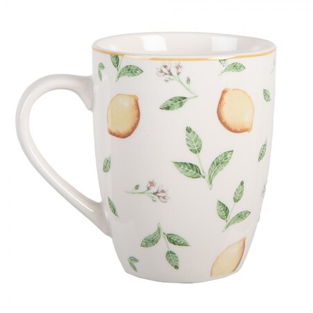 Komplet 6 kubków ceramicznych Lemons 350 ml