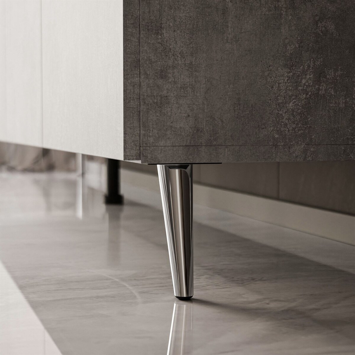 Szafka RTV COLGANTE 200 beton nogi skośne chrom