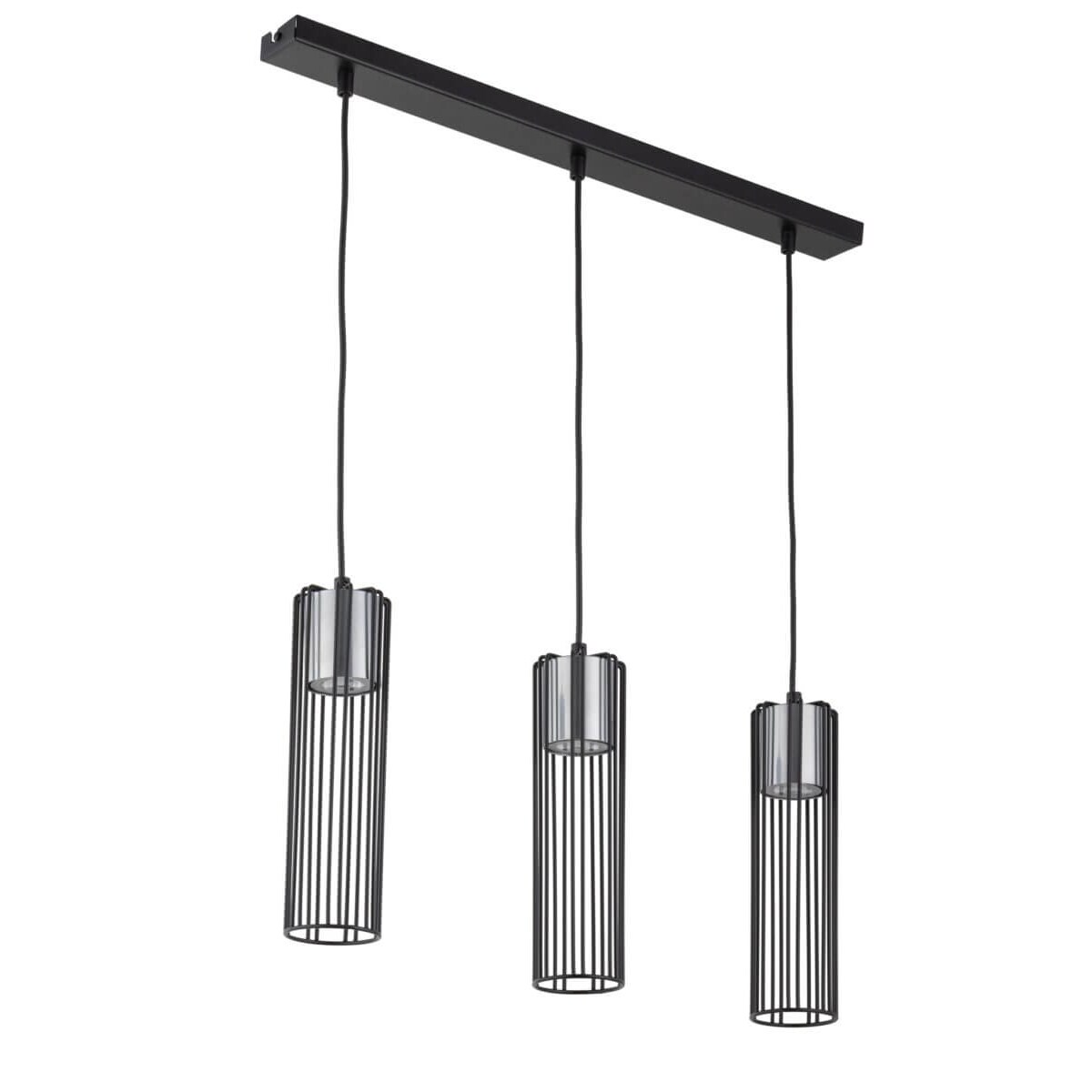 Kuchenna lampa wisząca Fobia druciana czarna srebrna