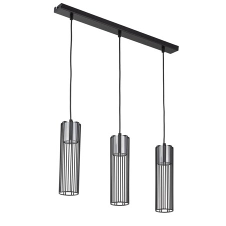 Kuchenna lampa wisząca Fobia druciana czarna srebrna