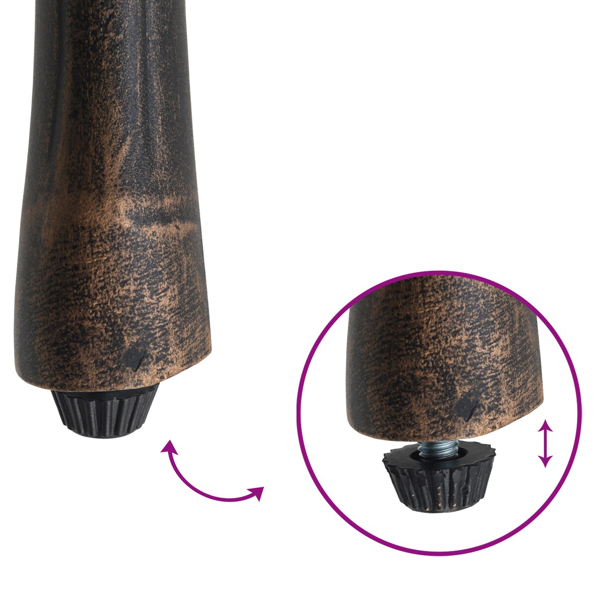 Krzesła ogrodowe vidaXL 2 szt. z brązowego aluminium