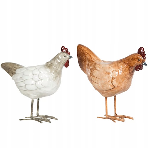 KOGUT FIGURKA WIELKANOCNA kura kurczak do domu salonu na Wielkanoc 2 szt