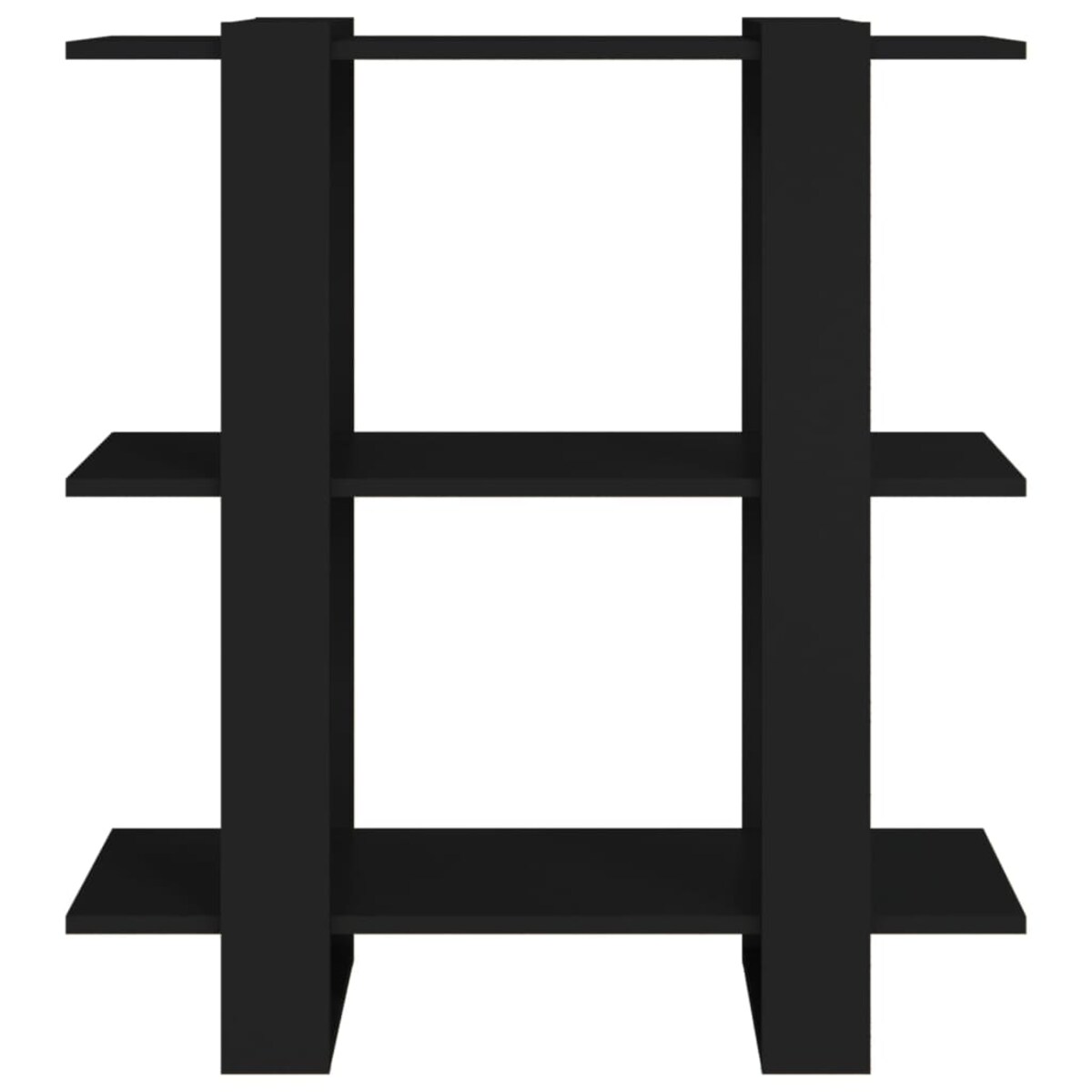 vidaXL Regał na książki/przegroda, czarny, 80x30x87 cm