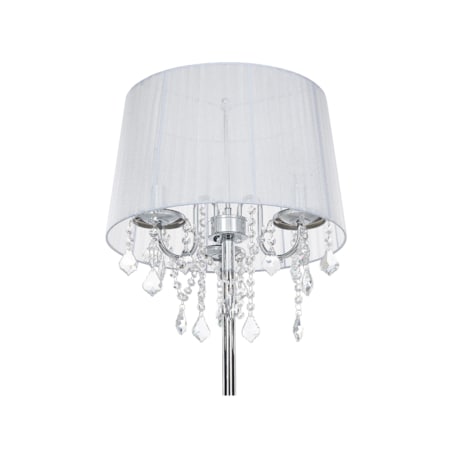 Lampa podłogowa metalowa biała EVANS