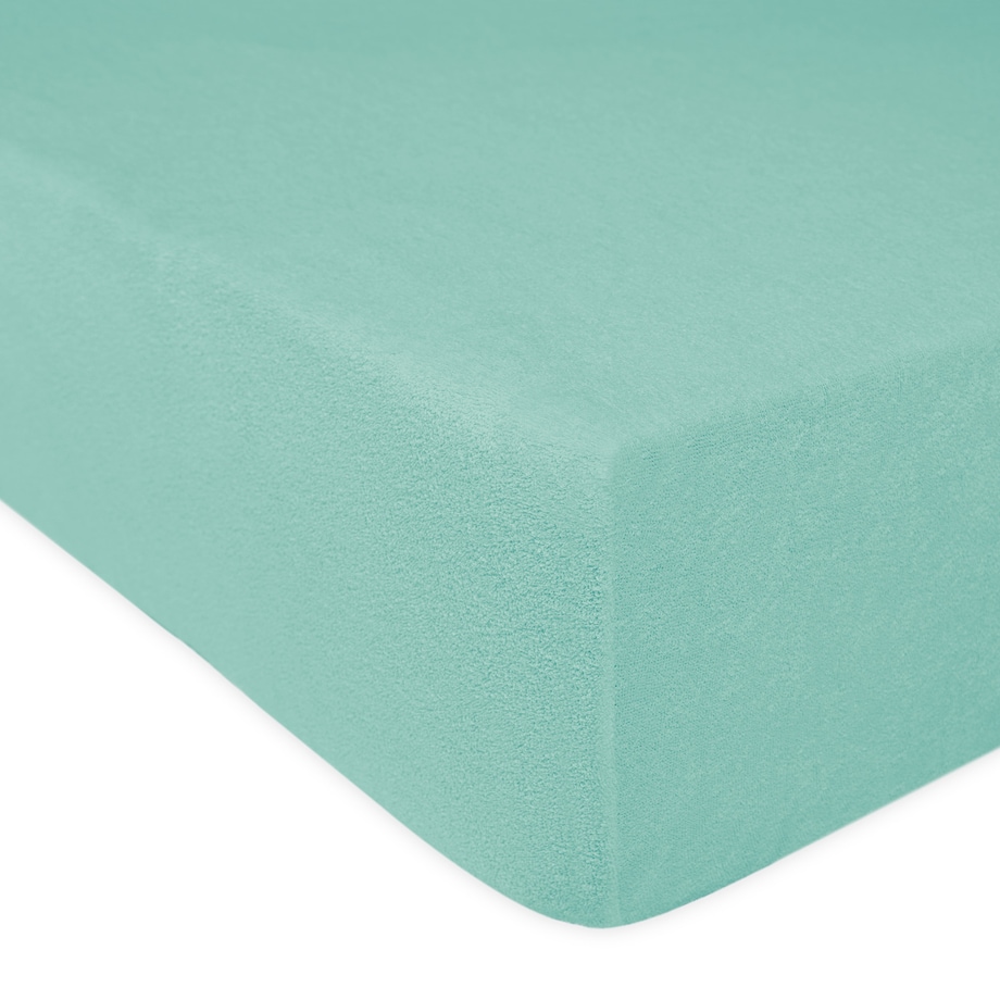 Prześcieradło frotte z gumką 160x200 kolor jasny turkus