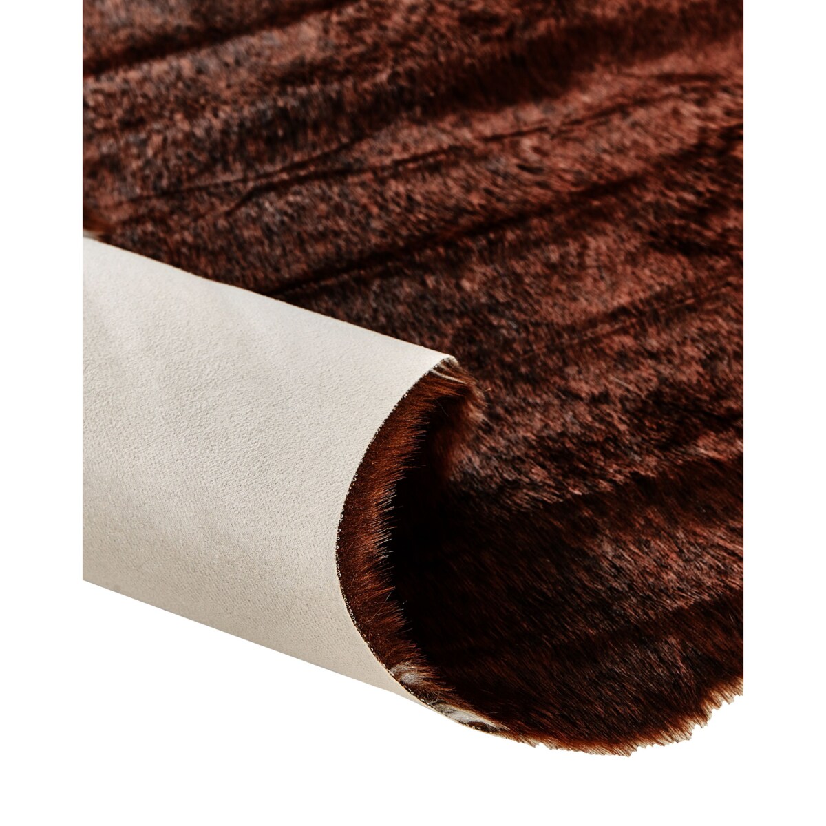 Dywan ekoskóra 130 x 170 cm brązowo-biały BOGONG