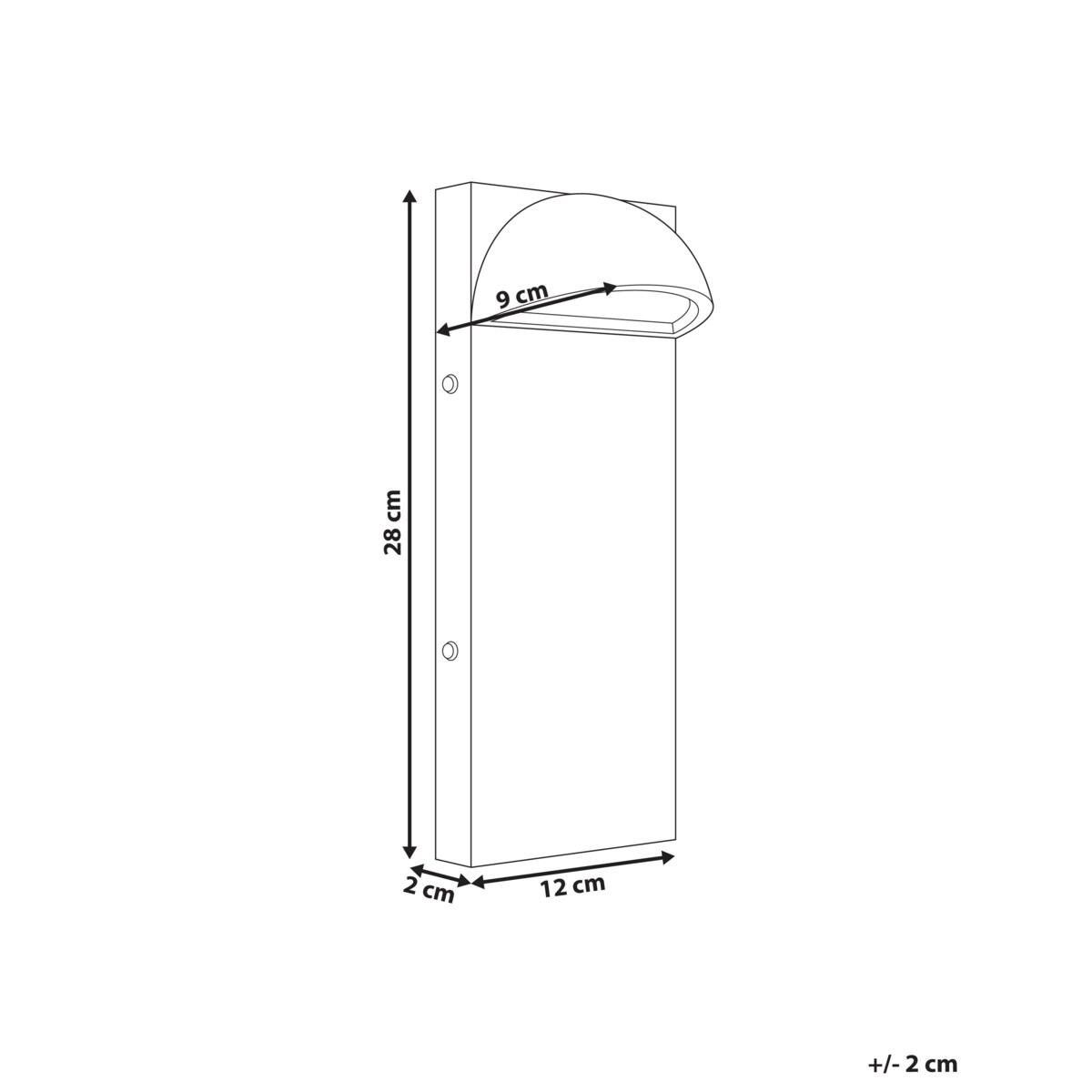 Lampa ścienna ogrodowa LED SAJUR Czarny