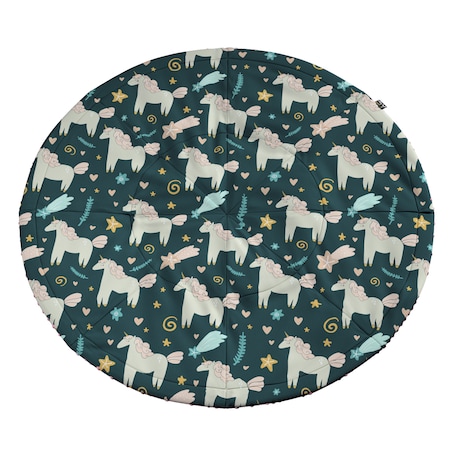 Mata okrągła, niebieski, 130cm, Magic Collection