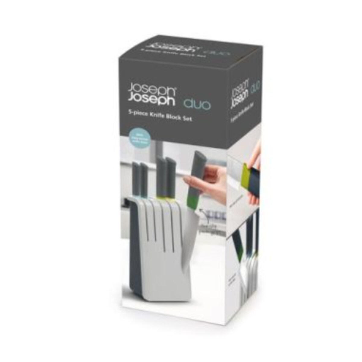Zestaw 5 noży w bloku Duo Joseph Joseph