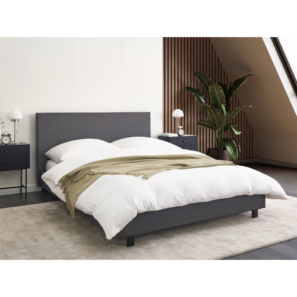Łóżko ALBI 140 x 200 cm Szary