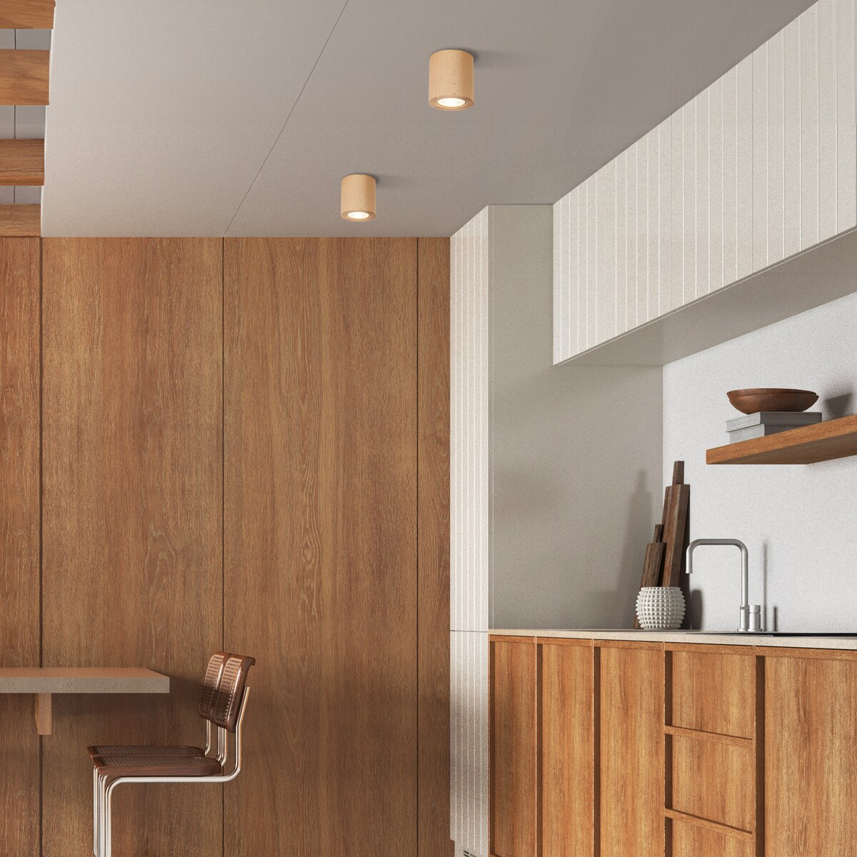 Oprawa natynkowa spot EVE WOOD BUK TK Lighting GU10 drewno buk 10121 do salonu i kuchni