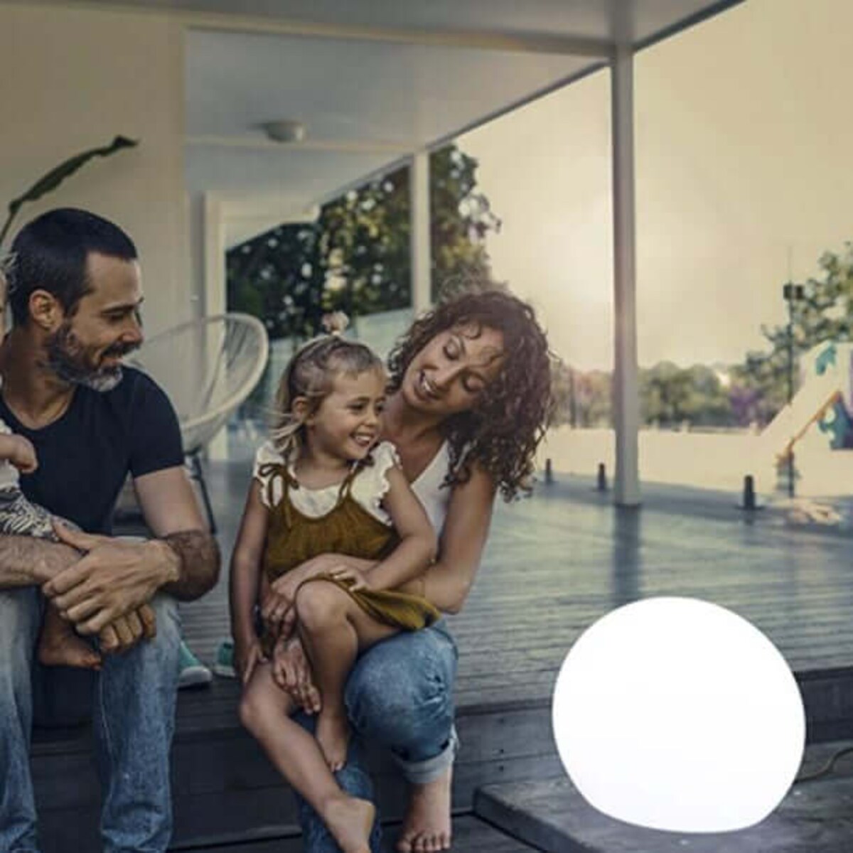 Stojąca lampa na taras Buly LUMBL060SSNW King Home LED 1W 3000-6500K IP65 biała