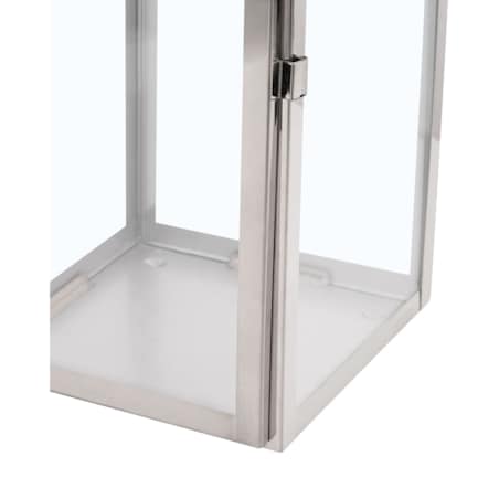 Lampion stalowy 34 cm srebrny CYPRUS