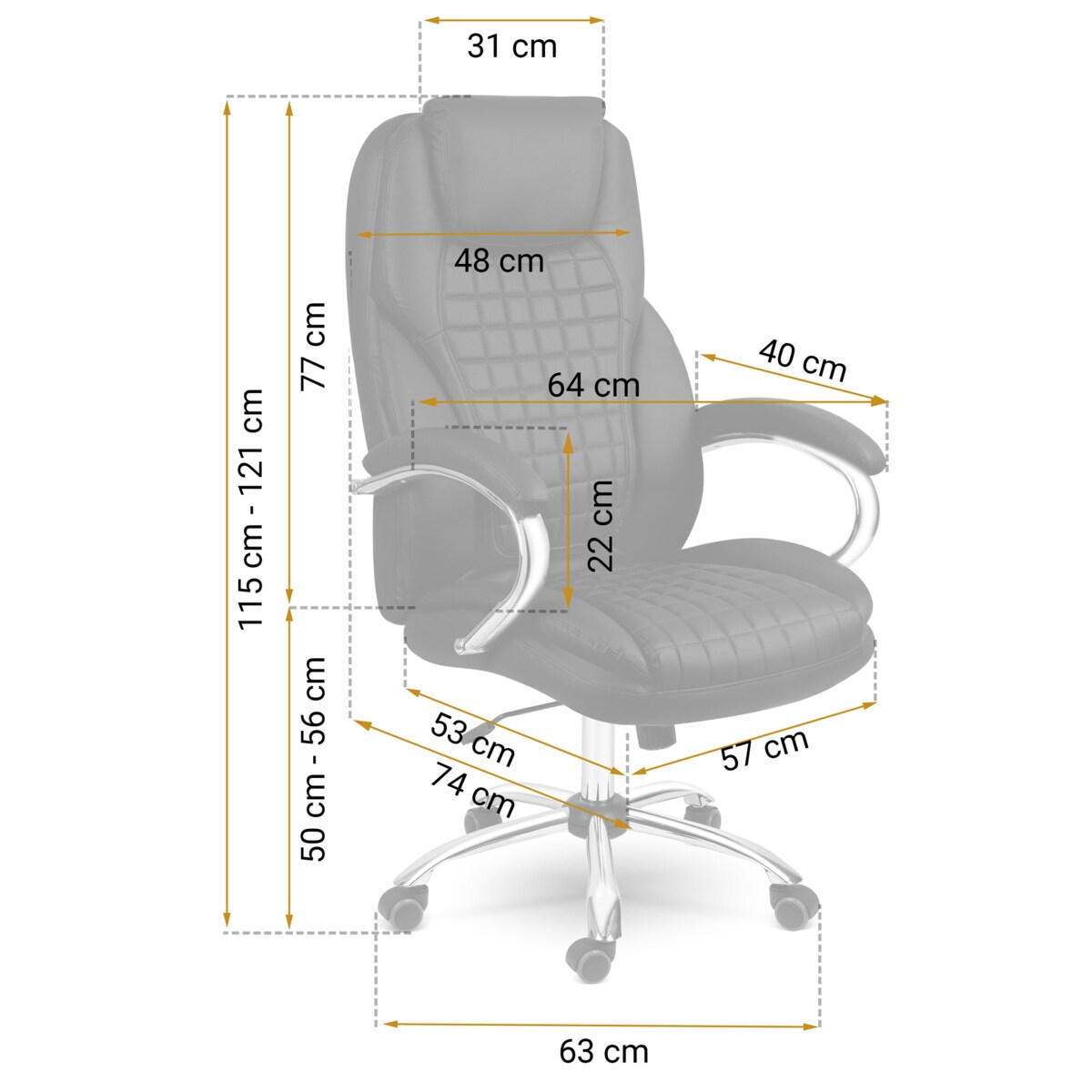 Fotel biurowy gabinetowy krzesło biurowe Sofotel Batory