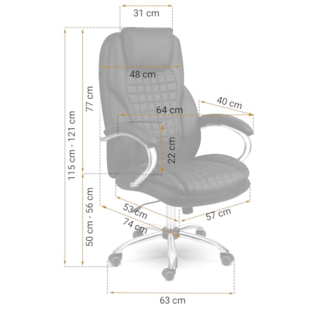 Fotel biurowy gabinetowy krzesło biurowe Sofotel Batory