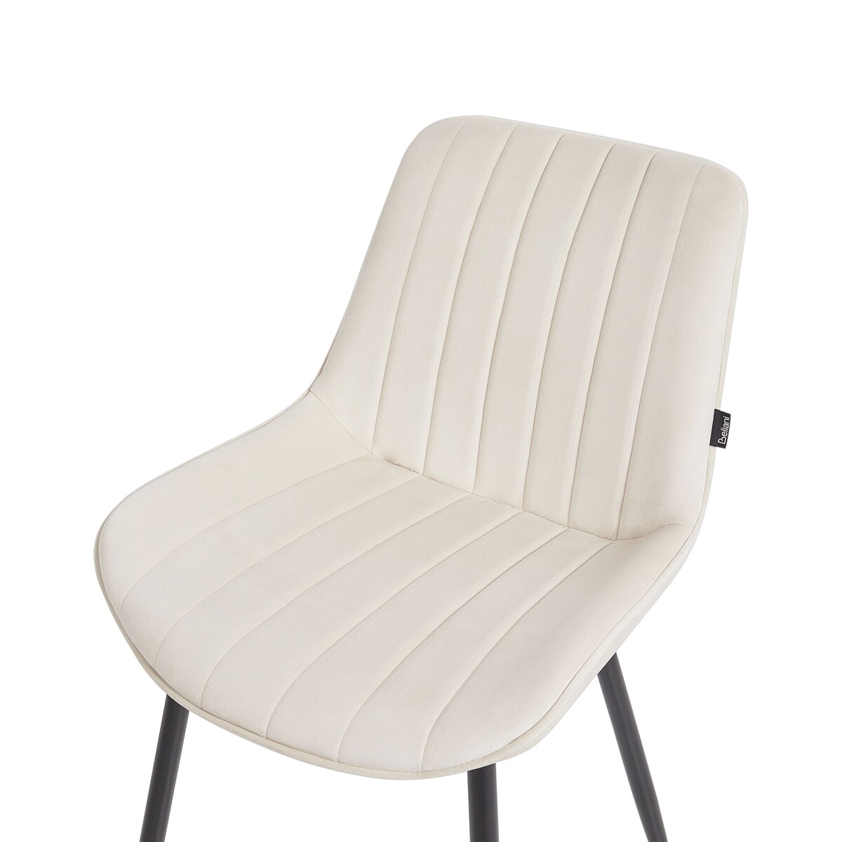 Zestaw 2 krzeseł do jadalni DUBROVNIK Welur Jasnobeżowy