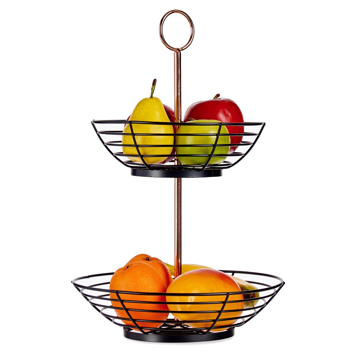 Dwupoziomowa patera na owoce, metal