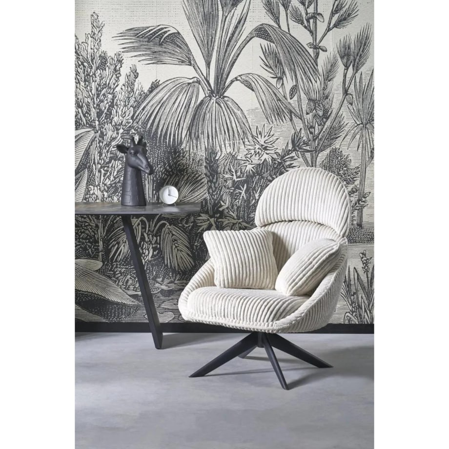 Fotel tapicerowany MERRY 2 kremowy obracany