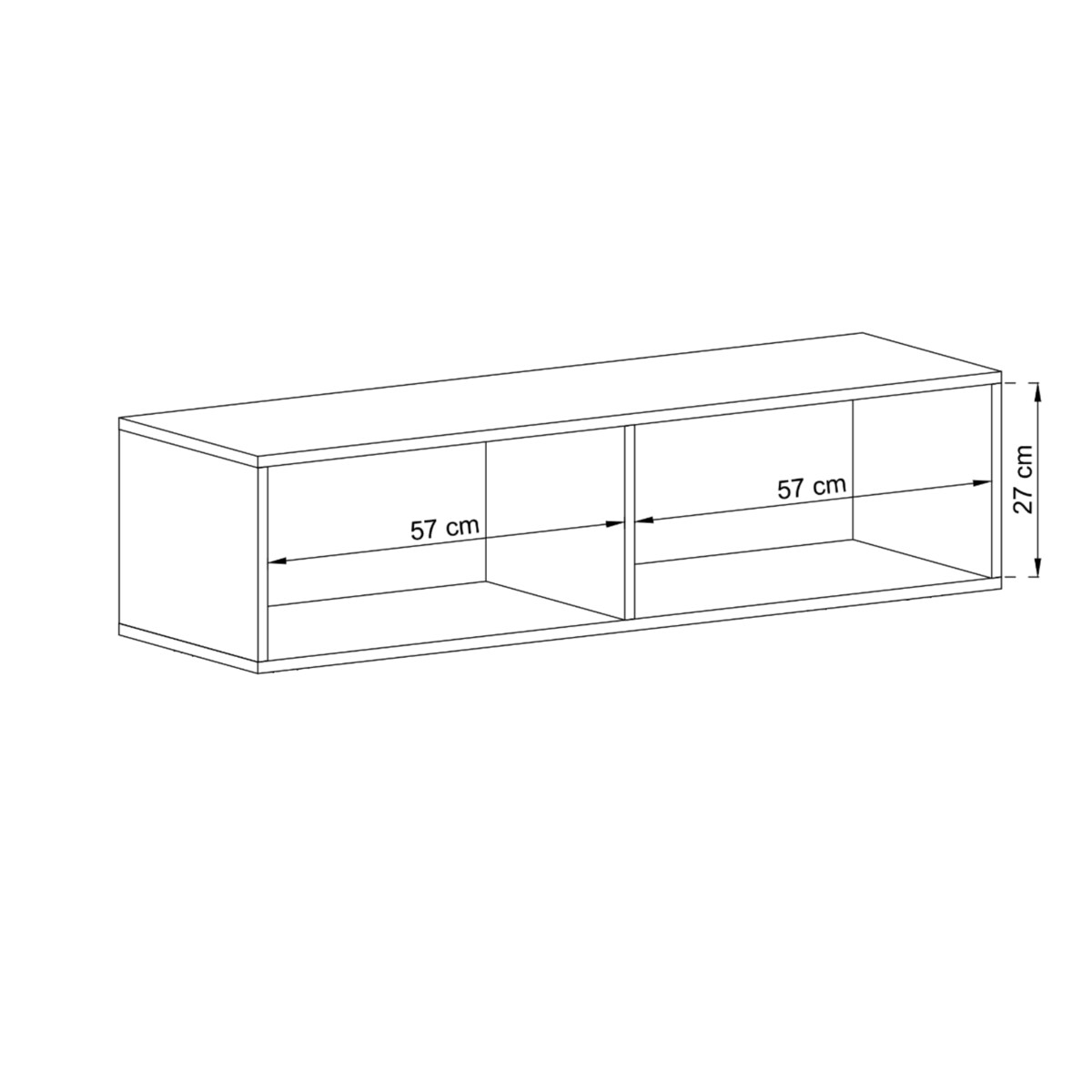 Wisząca Szafka RTV Komoda Loft Industrialna Dąb Artisan MAT 120 cm