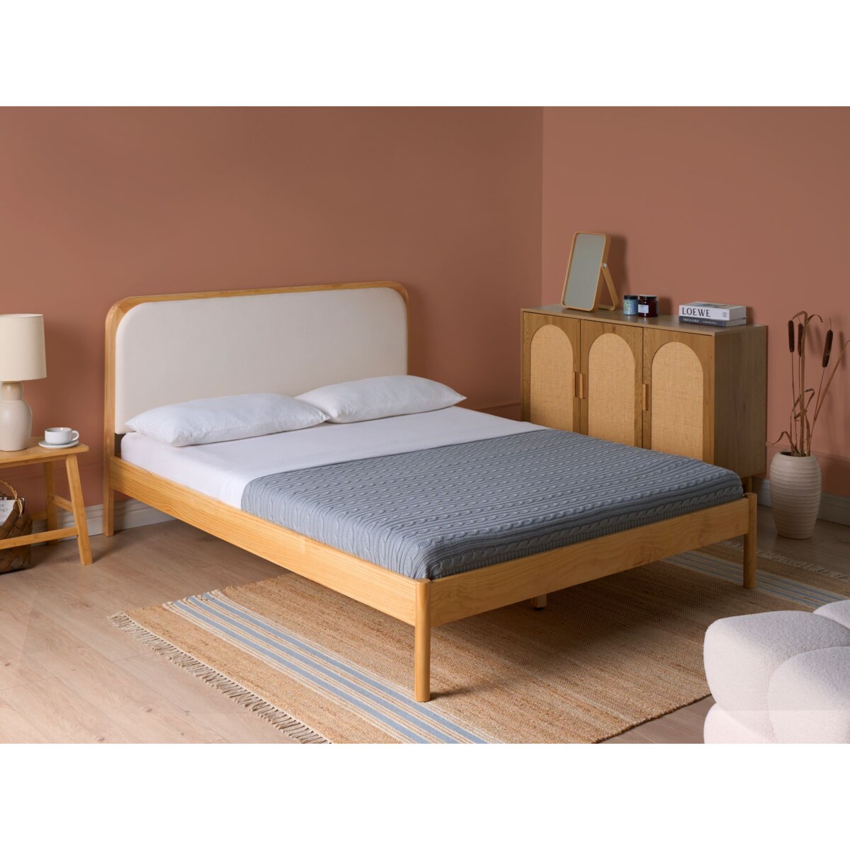 Łóżko Drewno sosnowe DOSCHES 160 x 200 cm Jasnobrązowy