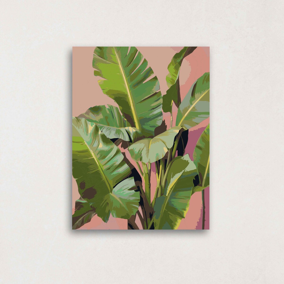 Malowanie po numerach, zestaw DIY – LIŚCIE PALMY 40x50 cm- Produkt PL