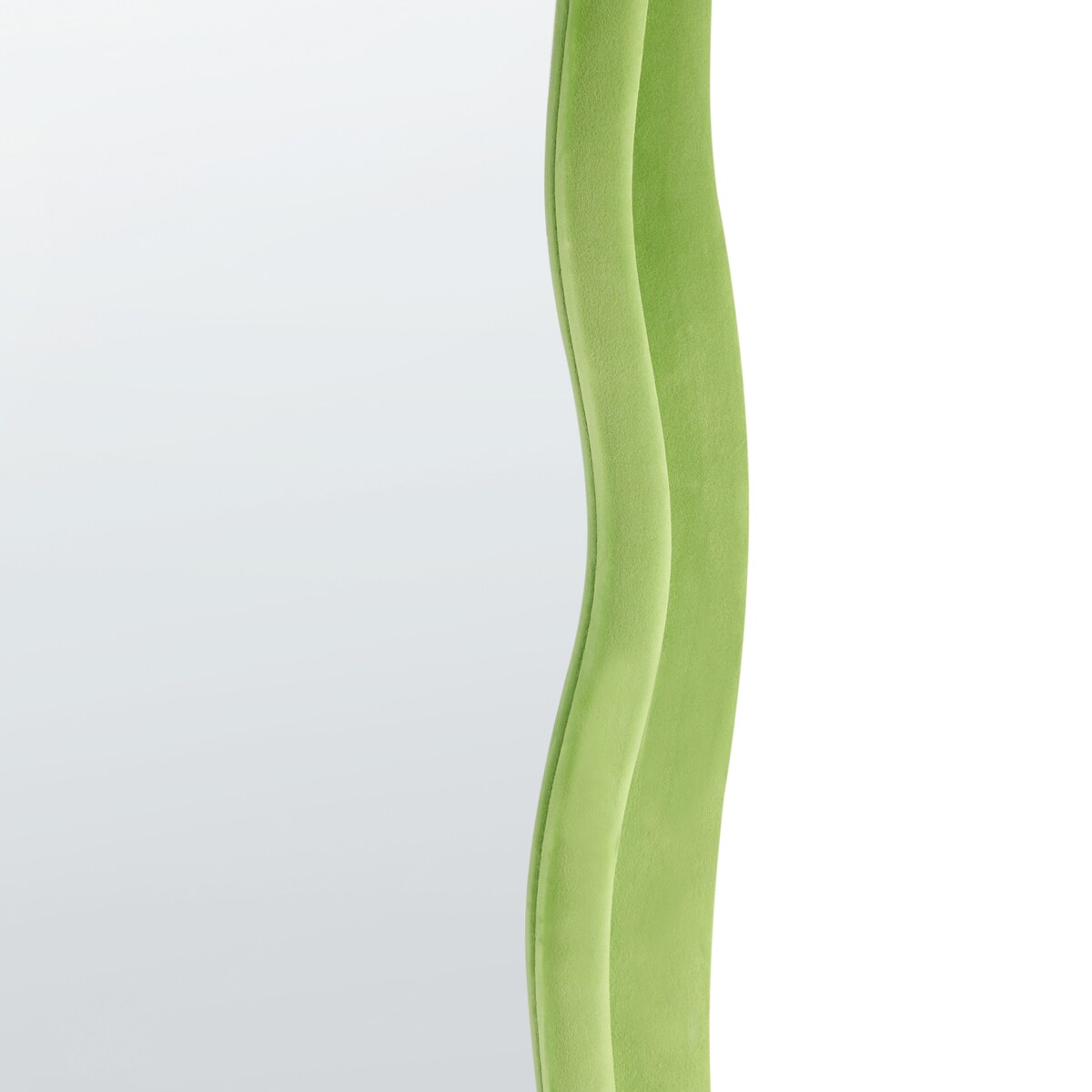 Lustro ścienne BEAUNE 56 cm 160 cm Welur Zielony