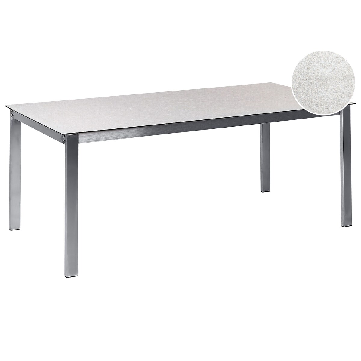 Stół ogrodowy COSOLETO 180 cm 90 cm Szkło Biały